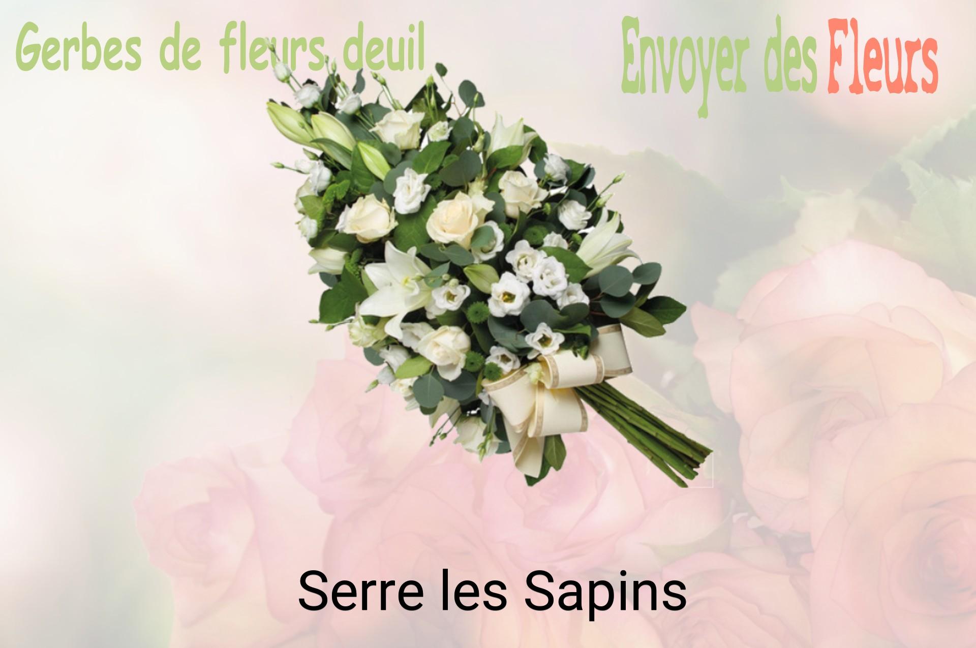 Gerbe de fleurs de deuil livrée à Serre-les-Sapins
